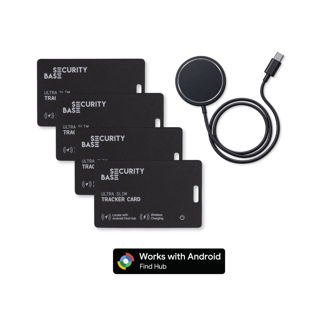 Tracker Card 4-Pack + Wireless Charger