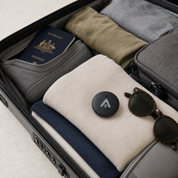 AusFindr Tracker Tag in suitcase