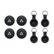 AusFindr Tag 4-pack + 4 keychain holders