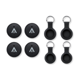 AusFindr Tag 4-pack + 4 keychain holders
